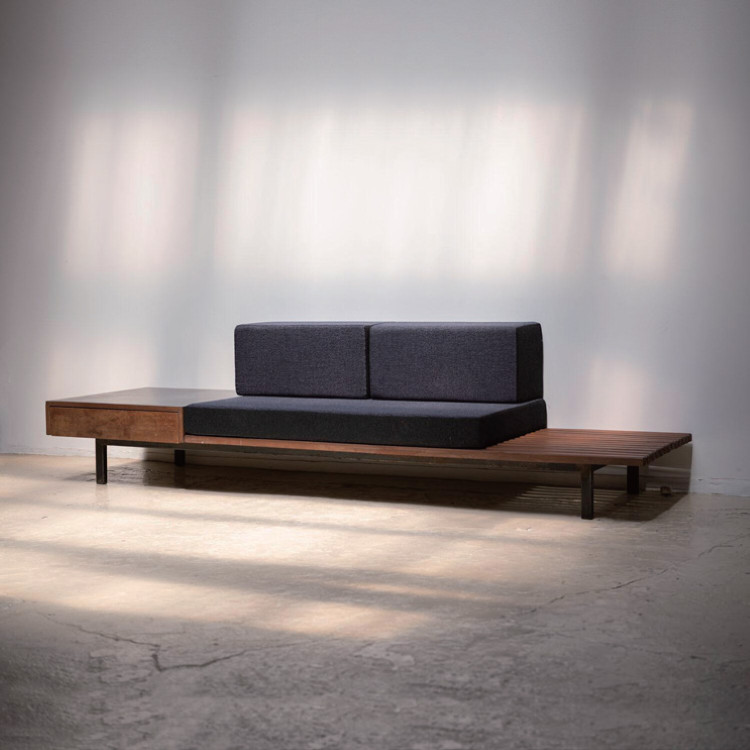 Low Bench with Drawer from Cité Cansado, Mauritania/ Charlotte Perriand (W260×D70×H36×SH24cm)